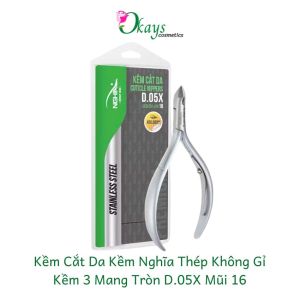 Kềm cắt da 3 mang tròn D.05X thép không gỉ của Kềm Nghĩa lưỡi kềm sắc mỏng bén ngọt độ bền lâu dài OK294