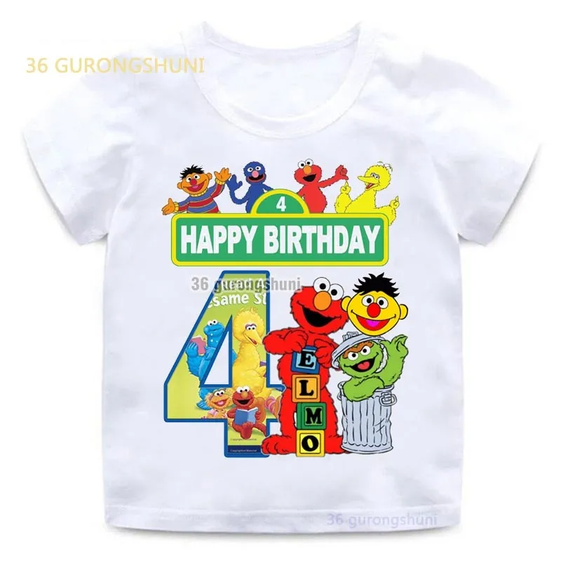 Elmo birthday hot sale boy shirt