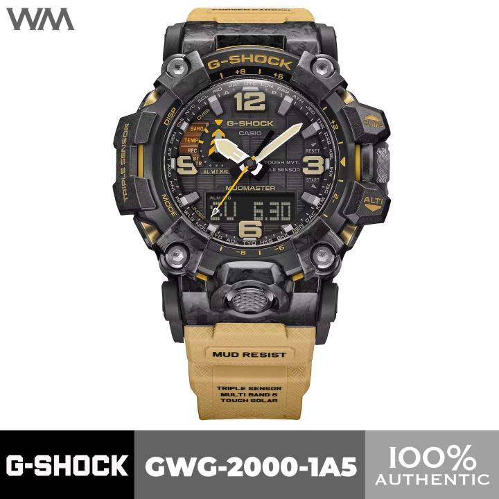 Casio G Shock Master of G Land Mudmaster Shock Resistant Forged Carbon Digital Analog Tough Solar Watch GWG 2000 1A5 Lazada PH