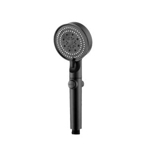 Multi-functional High Pressure Black Handheld Shower Head 5 Functions With on off Switch