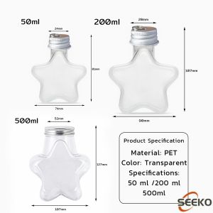 Seeko Star Shape Bottle Creative Gift Origami Cup DIY Handmade Birthday Gift 50ml 200ml 500ml