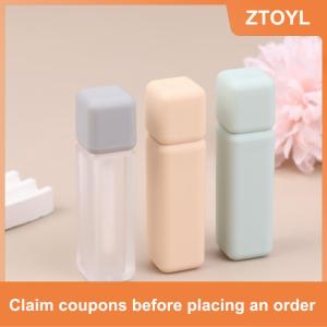 【ZTOYL】 1PCS 5ml Lip Gloss Ống bàn chải que chà vuông lỏng Son môi Ống chai bơm lại Lip Balm container mỹ phẩm bao bì DIY