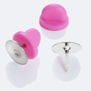 100 Set Pin Backings Tie Tacks Blank Pins with Pin Backs for Butterfly Clutch Backing Locking Clasp for Badge Craft