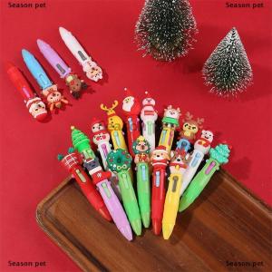 [COD] Season pet ปากกาลูกลื่นสี่สีลายคริสมาสต์ใหม่10ชิ้นปากกาเจลขนาดเล็กรูปกวางน่ารักซานตาคลอสปากกาคู่มือของขวัญรางวัลสำหรับนักเรียน