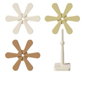 HJKL Có thể gập lại Bộ Đế lót ly đồ uống Chịu nhiệt Hình cây Miếng Lót cốc silicon Không chứa BPA Phong cách Bắc Âu Miếng lót cốc cà phê Bàn ăn