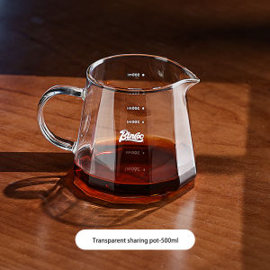 BINCOO Glass Coffee Sharing Pot Set Filter Cup Drip Filter Paper Funnel Hand Brewing Pot Coffee Kettle 500ML/700ML