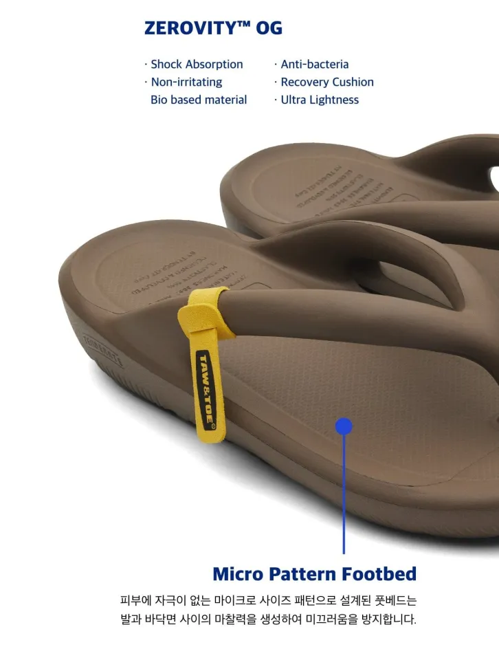 TAW&TOE ZeroVity OG BIO/OG Flip Flops Slippers For Unisex 12