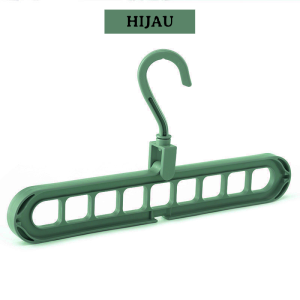 [HS] MAGIC HANGER 9 LUBANG / HANGER BAJU MAGIC / GANTUNGAN HANGER / GANTUNGAN BAJU AJAIB / HANGER BAJU PLASTIK 9 LUBANG