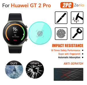 Zenia 2PCS HD Full Screen Curved Edge Full Coverage Protector Film For Huawei Watch GT 2 GT2 Pro 46mm Smart Watch HD 9H Super anti-fingerprint Film Protective Film Explosion-proof Anti Scratch Film safety performance Automatic adsorption