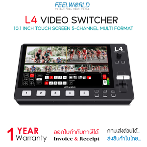 FEELWORLD L4 Multi-Camera 5-Channel HD Video Mixer Switcher 10.1"หน้าจอสัมผัส USB3.0