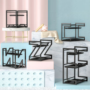 [Local Seller] Black Z C E shaped Dishrack Shelf Modern DIY BTO style Fast Shipping Stock Ready 黑色铁艺C Z E型双层碗碟架全套