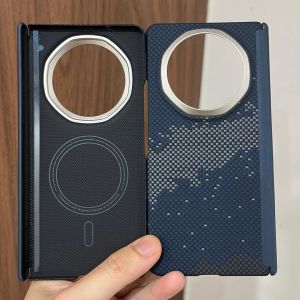 Magnetic Kevlar Aramid Carbon Fiber Hinge Protection Phone Case Cover On For Honor Magic V6 5G Global Fold MagicV6 V 6 Magsafe