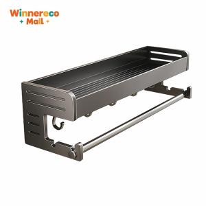 Punch-Free Seasoning Storage Shelf Large Capacity Multifunctional Organizer Wall Mount Utensil Holder for Home Gadget