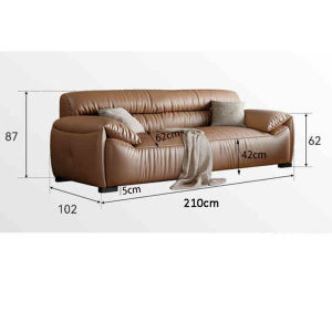👍Cat Claw Leather Sofa(FREE DELIVERY&INSTALL)Type SF054 210cm Brown Leather Sofa