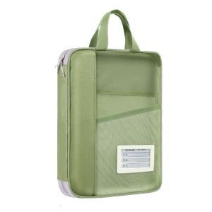 ANAMA Transparent Tutoring Bag Large Capacity Nylon Mesh Zipper Pouch Bag Multifunctional Multi Layer Handbag Students