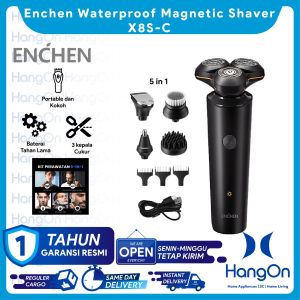 Enchen X8S-C Alat Cukur Rambut Elektrik 5 in 1 Waterproof Magnetic Shaver