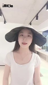 ime Mũ chống nắng mùa xuân hè đen cho phụ nữ mũ có vành lớn cao cấp mũ bảo vệ khỏi nắng