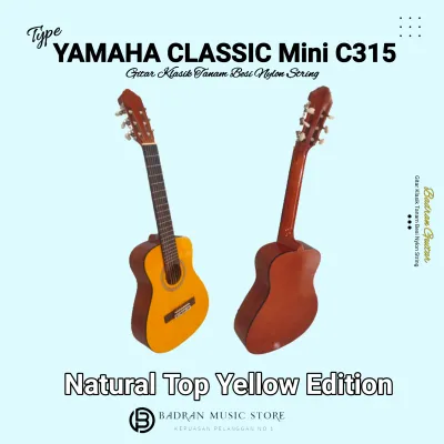 Gitar Yamaha Mini C315 3/4 klasik Senar Nylon Tanam Besi Aktif Double Action