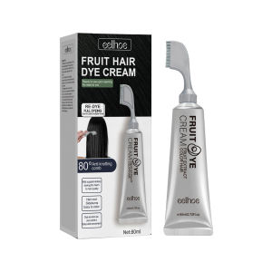 EELHOE fruit and vegetable hair cream natural gentle and long-lasting does not hurt the scalp and the hair is easy to color.Black hair hair cream