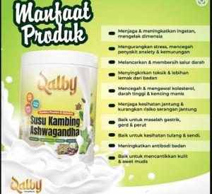Susu Kambing Qalby Ashwagandha 100% Original 500g exp 2027 / dabetic supplement drinks