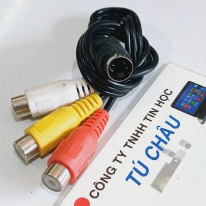 Cáp S Video ra AV / S Video 4 Pin ra 3 AV - Cáp dài 25Cm