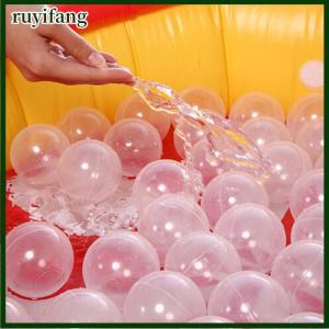 ruyifang 50 quả bóng nhựa màu trắng trong suốt an toàn cho trẻ em Đồ chơi vui nhộn Bể bơi đại dương