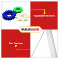 BUILDMATE Creston 12MM x 1Meter Engineering HDPE High Density Polyethylene Plastic Rod Round Stick HD-PE Rod FY9012. 
