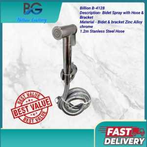 Billion B-4128 Bidet Spray With 1.2m Hose & Bracket Chrome (FULL SET)