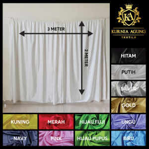 Kain Backdrop Dekorasi Abutai Peles Sudah Dijahit Dekorasi Nikahan Lamaran 3mx3m Kain Satin Warna-Warni - Lazada