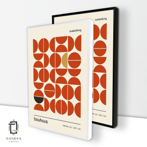 Nandya Creates - Hiasan Dinding Poster Aesthetic Bauhaus Vintage Fiber Frame Block Wall Decor