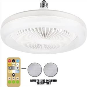 3In1 Ceiling Fan With Lighting Lamp E27 Converter Base With Remote Control For Bedroom Living Home Silent Ac85-265v