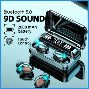 F9 Headset Bluetooth 5.0 Nirkabel Headphone Stereo 9D Earphone Olahraga Tahan Air dengan Mikrofon