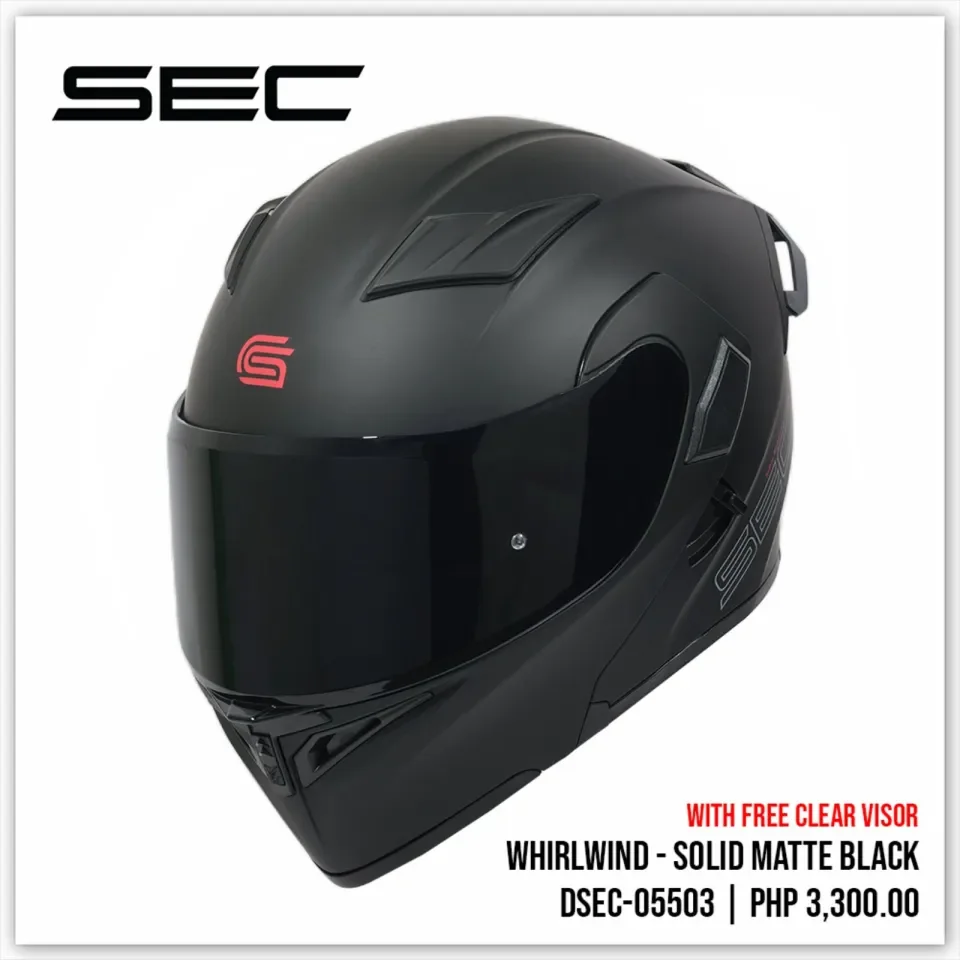 Sec wirlwind helmet with free clear lens | Lazada PH