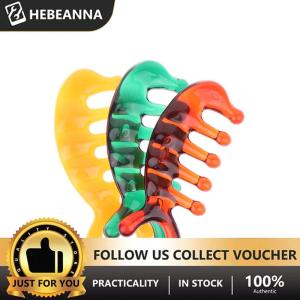 hebeanna Five Teeth Meridian Massage Comb Plastic Big Teeth Head Acupoint Therapy Artifact Claws Decompression Portable Scalp Comb