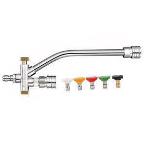 Bộ chuyển đổi Vòi vườn nối đôi đính kèm Máy rửa áp lực cao với 5 tùy chọn vòi phun phù hợp với các bề mặt khác nhau