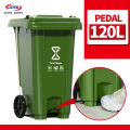 Trash Bin 30/50/100/120/240L Big Outdoor Sanitation Impact Resistant Garbage Bin Can With Solid Wheel Cover. 