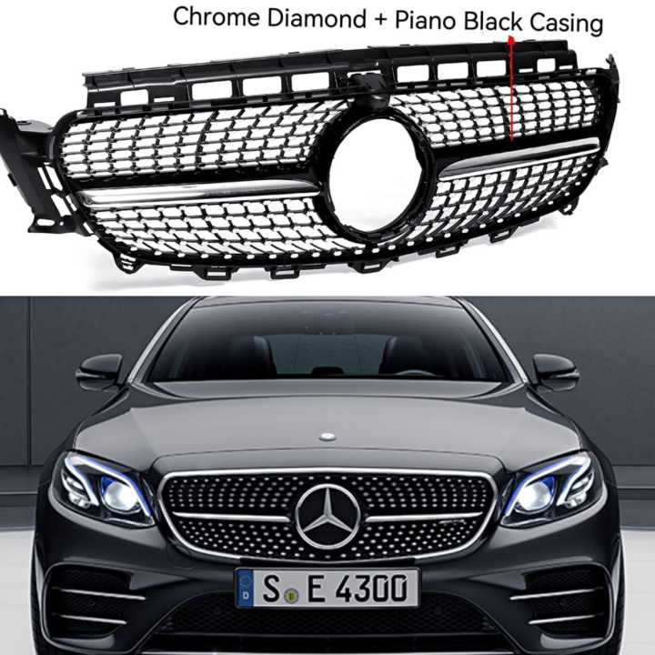 Mercedes-benz W213 E200, E250 E300 Amg Diamond Front Grille, Sarung 