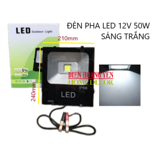Đèn Pha led kẹp bình 12V 24V - 50W 100W Mắt led siêu Sáng