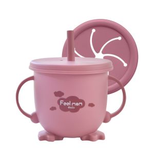 Feel Mom แก้วน้ำซิลิโคนฝึกดูด 2 in 1