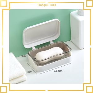 Tranquil Soap Dish with Lid Soap Dish Soap Holder Soap Dish Soap Dish Sponge Holder Kitchen Bathroom Toilet