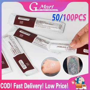50/100PCS Fougera Vitamin Ointment A&D Anti Scar Tattoo Aftercare Cream Permanent Makeup Tattoo Repair Gel for Tattoo Body Art Tattoo-Repair-Strip