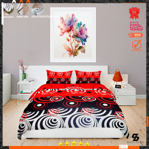 Sprei katun motif red. Dot aesthetic anti geser king size