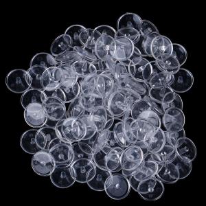 WP💓💛💖 50 Set kam T5 clear plastic resin snaps button fasteners press stud 12mm