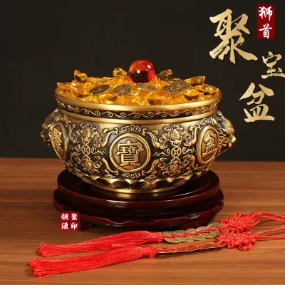 【4 inch Lion Head Cornucopia】【4寸 (口径 11 cm) 狮头 聚宝盆 浮雕 黄铜 香炉 家用供佛】线香 竹香 Brass Copper Joss Stick Burner Incense Coil Cone