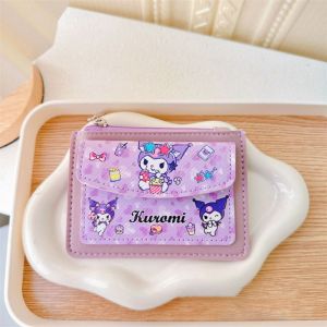 UUMIR มินิมินิ กระเป๋าสตางค์บางเฉียบ การ์ตูนลายการ์ตูน ซิปมีซิป ที่ใส่บัตร แฟชั่นสำหรับผู้หญิง หนังพียู ถุงเก็บสัมภาระ ผู้หญิงผู้หญิงผู้หญิง