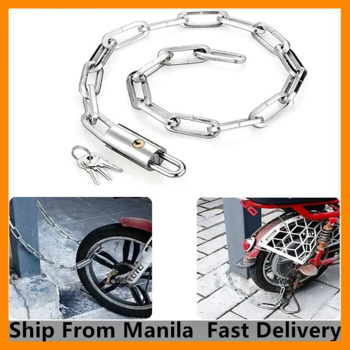 Multifunction Universal Chain Lock for Bikes, Gates, Doors Security Lock  With Key 65cm