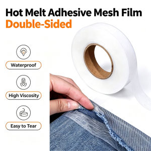 65m Double-Sided Hot Melt Adhesive Mesh Film - Non-Woven Lining for Ironing and Pressing