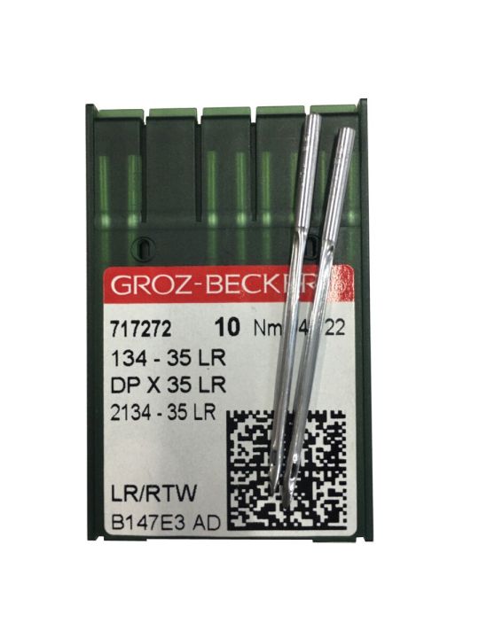 Groz-Beckert Aghi Per Macchina Da Cucire Pelle - 100 Pezzi 134-35 LR DPX35LR - Misura 19/120 - Per Adler E Pfaff Industriali - 4