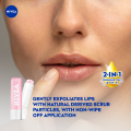 NIVEA Lip Rosehip Caring Lip Scrub 4.8g / Lip Care / Exfoliator / Moisturizing / Lip Balm / Rosehip Oil / Vitamin E. 