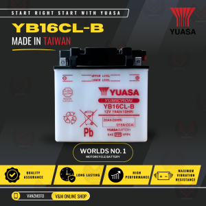 Yuasa YB16CL-B Motorcycle Battery (TAIWAN) best fit for Jetski